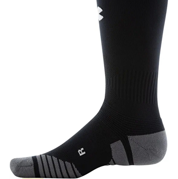 Under Armour UA SOCCER athletic cushioned Over-the-calf OTC knee high sock black - Picture 3 of 10